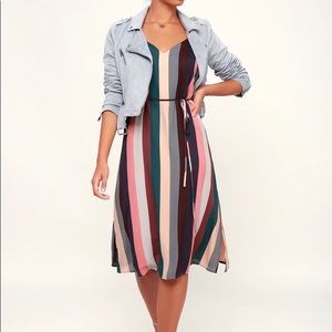 Lulu’s Mauve Stripe Dress